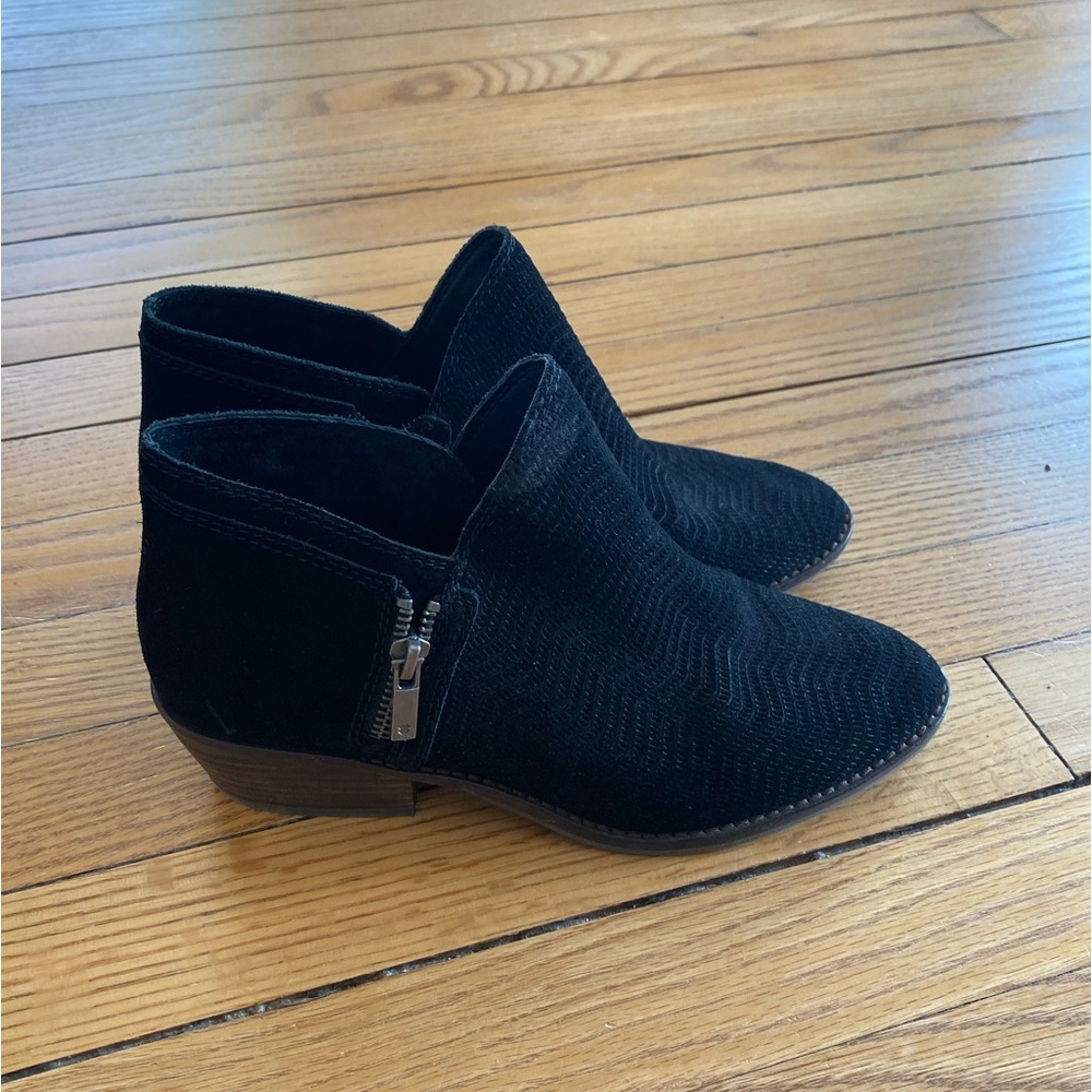 Lucky Brand black suede booties 7 1/2